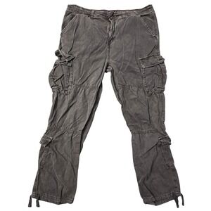 Aeropostale Pants Mens Large Brown Baggy Cargo Straight Tactical Utility